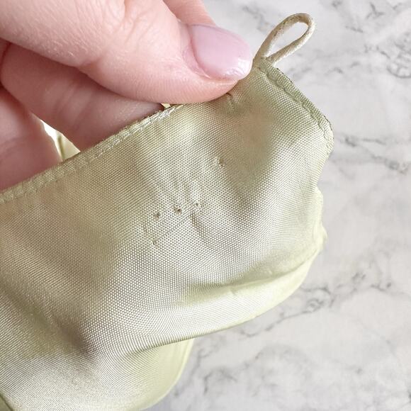 Santorelli Nadia Lime Lily Pad Print Chiffon Knee Length Dress Women’s Size 40 - Picture 13 of 16